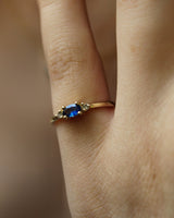 טבעת אביב ספיר כחולה