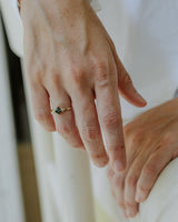 טבעת קושן טורמלין וטייני היילו