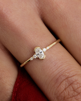 טבעת מותק יהלום אובל טבעי