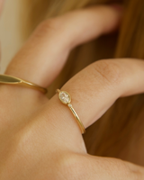 טבעת יפו קטנה יהלום אובל מעבדה