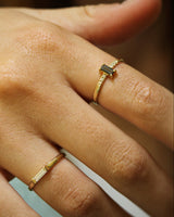 טבעת לי יהלום באגט שחור