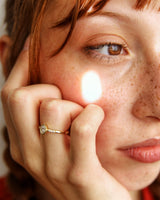 טבעת אוריה מזהב בעבודת יד עם יהלומים טבעיים