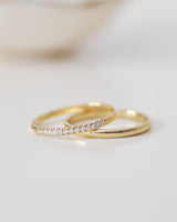 Half eternity לבן Diamond band (6905372770462)