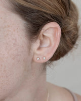 Princess diamond earring (6075512979614)