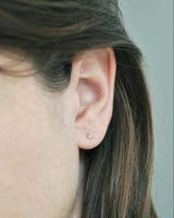 Petite white diamond earring (6052422025374)