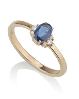 טבעת אובל ספיר וטייני היילו