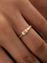 טבעת הדס יהלום אמרלד מעבדה