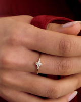 טבעת מותק יהלום אובל טבעי