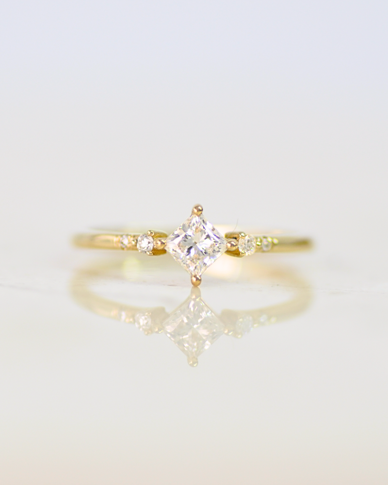 טבעת מעיין יהלומי מעבדה