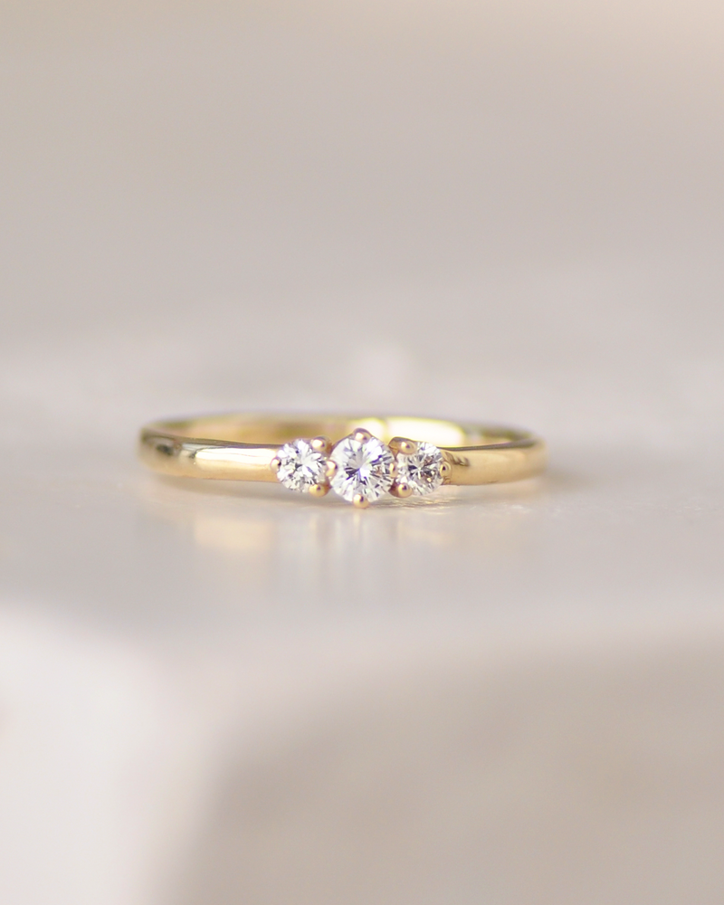 טבעת עליזה גדולה יהלום מעבדה