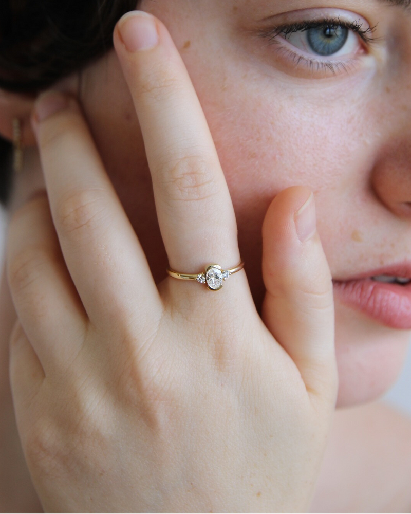 טבעת מותק גדולה יהלום מעבדה