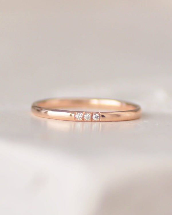 טבעת דיאן 3 יהלומים