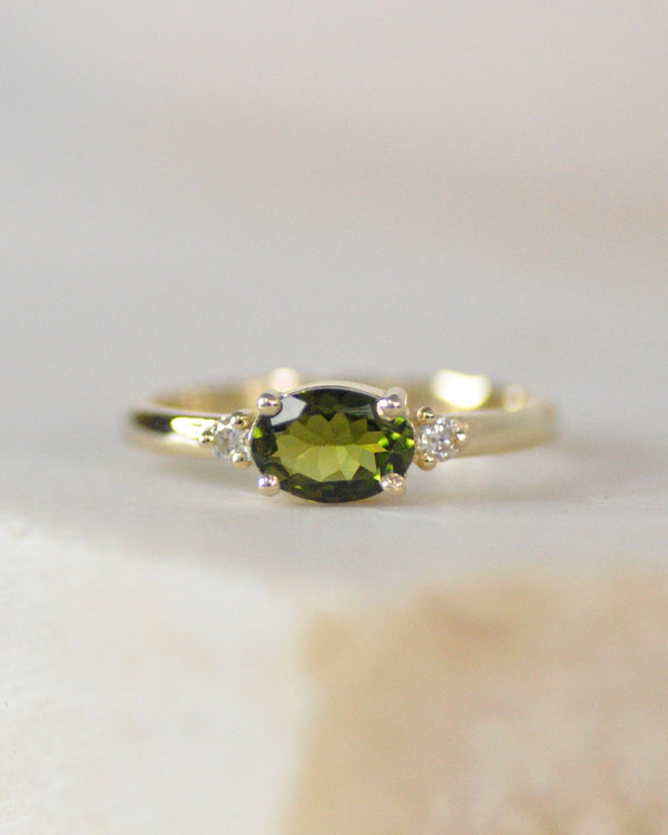 טבעת חנה טורמלין ירוקה