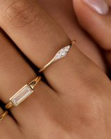 טבעת אוקיף חמישה יהלומים טבעיים