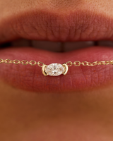 שרשרת מותק יהלום אובל טבעי