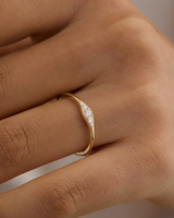 טבעת אוקיף חמישה יהלומים טבעיים