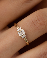 טבעת בילי יהלום אמרלד מעבדה