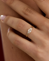 טבעת בילי יהלום אמרלד מעבדה