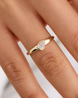 טבעת רותם יהלום טיפה טבעי