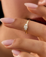 טבעת בילי יהלום אמרלד מעבדה