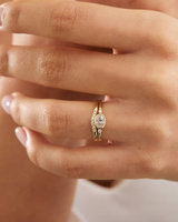 טבעת כתר שבעה יהלומי מעבדה