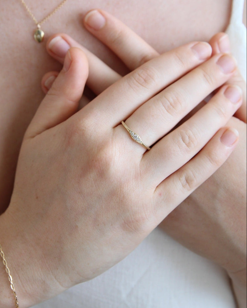 טבעת אוקיף יהלומי מעבדה