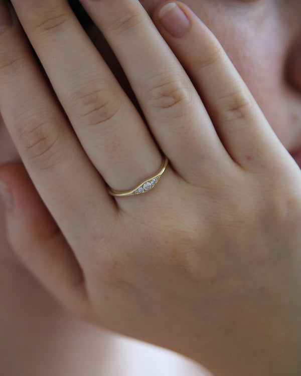 טבעת אוקיף יהלומי מעבדה