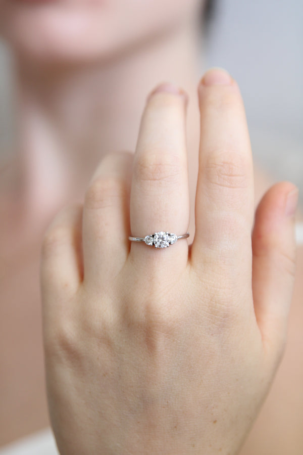 טבעת עינב גדולה יהלומי מעבדה