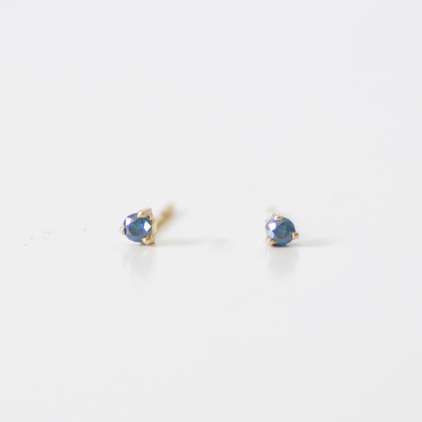 Petite blue diamond earring (6052398334110)