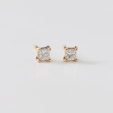 Princess diamond earring (6075512979614)