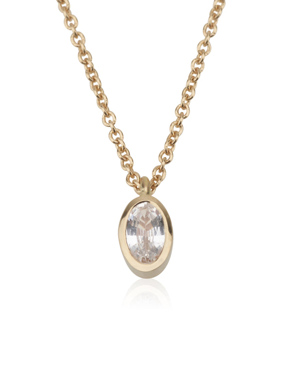 שרשרת סילבי ספיר לבנה